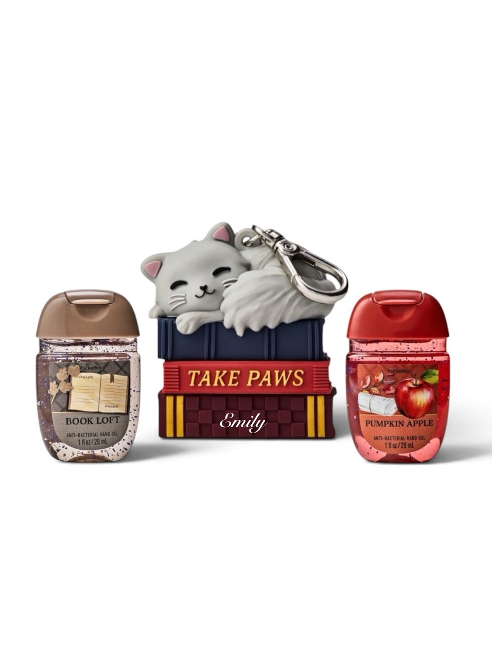 Bath & Body Works Book Stack CAT PocketBac Holder Trio